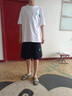 Foss Phil 純棉短袖T恤男士秋季新款美式圓領(lǐng)街頭嘻哈港風(fēng)半袖體恤衫 021白色 XL(推薦140斤-160斤) 曬單實(shí)拍圖