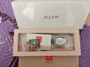 聚利時(shí)（Julius）韓國品牌時(shí)尚滿(mǎn)鉆橢圓形細軟皮帶手表女士小眾防水石英腕表JA-298 黑白色 曬單實(shí)拍圖