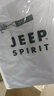 JEEP SPIRIT新款春秋季純棉t恤男士長(cháng)袖圓領(lǐng)秋衣打底衫潮流男裝內穿外搭小衫 白色V領(lǐng) XL 曬單實(shí)拍圖