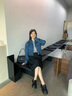 CAMILA KSENIA厚底小皮女鞋2025新款潮流夏季粗跟圓頭一腳蹬復(fù)古時尚英倫樂福鞋 黑色 37 曬單實拍圖