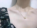 YaoYiZun小蠻腰純銀項鏈女送女朋友禮物h字母生日禮物高級輕奢送老婆 金色項鏈（代寫賀卡） 曬單實拍圖