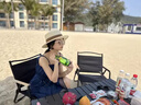 櫪野草帽女夏海邊遮陽防曬平頂帽鏤空編制網(wǎng)眼帽子大頭圍男禮帽沙灘帽 米色咖帶 常規(guī)碼M55-57.5CM 曬單實(shí)拍圖