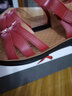 夜雨（NightRain）媽媽鞋涼鞋真皮軟底防滑中老年鞋女士奶奶大碼中老年女鞋夏季新款 紅色7831愛(ài)心女涼鞋 41 (255mm) 軟底防滑 曬單實(shí)拍圖