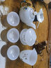 衡儒 玉瓷茶杯 蓋碗公道杯功夫茶具套裝家用 會(huì )客辦公室泡茶器陶瓷  琉璃銀鹿蓋碗13入（銀福杯） 13件 曬單實(shí)拍圖
