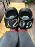 COZY STEPS可至[明星同款]男女款春夏新款舒適厚底拖鞋休閑外穿字母嘭嘭鞋 曜石黑+牙刷繡 羊皮鞋墊 37 曬單實(shí)拍圖