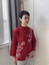 千秋詩(shī)中老年人女裝兩件套新款加絨羊毛開(kāi)衫套裝大碼媽媽裝毛線衣打底衫 JX2460紫色 3XL 建議130-150斤 曬單實(shí)拍圖