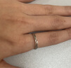 YaoYiZun素圈純銀戒指女款食指單戒輕奢小眾高級(jí)感送老婆生日禮物送女友 925銀素圈開口戒 曬單實(shí)拍圖