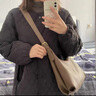 革曼孕婦外套秋冬外穿2024新款棉服寬松大碼遮肚連衣裙春秋羽絨服冬裝 黑色外套 XL 曬單實(shí)拍圖