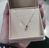 奢萊斯勒奢侈飾品【七夕情人節禮物】項鏈女紅色寶石高檔禮品生日送女友 水滴紅寶石 品牌禮盒+順豐 (免費刻字定制 ) 曬單實(shí)拍圖