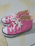 匡威（Converse）兒童鞋女童高幫帆布鞋秋季經(jīng)典款全明星軟底休閑鞋潮牌新款板鞋 粉色 34 【建議腳長21.5cm】 曬單實(shí)拍圖