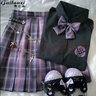 貴蘭姿jk制服套裝女半身裙夏季新款學(xué)院風(fēng)學(xué)生日系校服JK格裙百褶裙短裙 曬海（格裙+短袖襯衫+黑絲） XS 【85斤以下】 曬單實(shí)拍圖