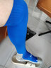TLSS硅膠足球運動(dòng)防滑訓練純色長(cháng)襪中筒足球襪TLSSDW-ST 藍白長(cháng)筒 #TLSSCW-ST-14 M：建議尺碼39-42 曬單實(shí)拍圖