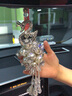 奔域 汽車(chē)掛件高檔水晶鑲鉆擺掛件車(chē)載簡(jiǎn)約車(chē)掛狐貍毛創(chuàng  )意可愛(ài)車(chē)內車(chē)用吊墜掛飾品高檔女士裝飾品 水晶白色天鵝【掛件】 曬單實(shí)拍圖