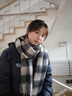 回力（Warrior）圍巾女冬季百搭2024新款黑白格子韓系加厚保暖圍脖流蘇披肩送女友 黑白格子【210*42cm】 曬單實拍圖