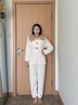 一夜一夢(mèng) 珊瑚絨睡衣女冬季開(kāi)衫加絨加厚法蘭絨秋冬天保暖甜美女士家居服 6106（娃娃領(lǐng)） L 曬單實(shí)拍圖