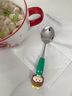 喜佰盛304不銹鋼勺子套裝可愛(ài)卡通小湯勺水果叉子兒童吃飯調羹湯匙餐具 綠色女孩勺子【1088】 曬單實(shí)拍圖