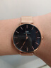 丹尼爾惠靈頓（DanielWellington）DW手表男 簡(jiǎn)約男士手表石英歐美腕表 新年禮物送男友 36MM黑盤(pán)金色表帶DW00100303 曬單實(shí)拍圖