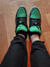 耐克（NIKE）Air Jordan 1 Low 男子AJ1黑綠低幫運動(dòng)鞋 553558-065 41 曬單實(shí)拍圖