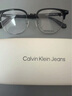 Calvin Klein眼鏡男款CK眉框似半框防藍光眼鏡商務(wù)潮近視眼鏡架女可配度數(shù)散光 CKJ23229LB-001-5318 亮黑+槍色 萬新防藍光1.60鏡片 曬單實拍圖