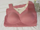 纖絲鳥(niǎo)女士保暖背心加厚磨絨無(wú)鋼圈無(wú)痕罩杯美體修身背心 粉色 L 曬單實(shí)拍圖