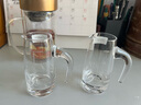 NAPPA手工雕刻白酒酒壺 水晶玻璃分酒壺分酒器 帶刻度二兩杯 100ML 【浪花】6只裝 100ml 國風(fēng)雕刻 曬單實(shí)拍圖