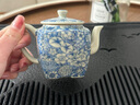 尚言坊汝窯青花陶瓷茶壺泡茶壺茶水分離家用辦公沖茶壺單壺功夫泡茶專(zhuān)用 冰裂青花-四方壺 200ml 曬單實(shí)拍圖