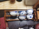 班意 帶杯墊鏤空雙托組合茶道套裝竹制茶道六君子帶杯墊竹茶道配件 五福六君子配(圓形杯墊) 曬單實拍圖