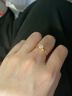 喜鉆六爪老友黃金戒指女999足金鑲鉆訂婚結婚鉆戒新年禮物店鋪有售 金重約2.7g+鉆石26分IJ色 12號圈 曬單實(shí)拍圖