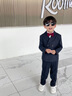 羅蒙男童小西裝男寶寶周歲生日花童禮服兒童畢業(yè)演出服套裝新款小西服 4件套=外套+褲子+襯衫+領(lǐng)結 110 曬單實(shí)拍圖