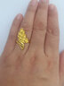 賽菲爾黃金戒指女款足金999.9鳳求凰時尚大氣結(jié)婚女戒活口指環(huán) 約5.20克 曬單實拍圖
