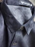 AEXP阿玛EA7XP尼旗下长袖衬衫男士色商务休闲时尚丝光棉免烫棉衬 黑色 :亚麻衬衫01 M 165/ 晒单实拍图