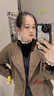歐迪惠法式連衣裙女裝2025年秋季新款衣服套裝毛呢外套女秋冬小香風裙子 咖色毛呢外套+黑色裙 XL 【120-135斤】 曬單實拍圖