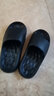 利達妮（TZLDN）外穿拖鞋男士夏季踩屎感防滑防臭室內家居家用情侶涼拖鞋加大碼 黑色 44-45 (適合43-44碼) 曬單實(shí)拍圖