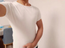 伽维德（JIAWEIDE）短袖t恤男纯棉夏季男生纯色韩版修身圆领半袖体恤紧身大码打底衫 白色 XL(体重130-140斤) 实拍图