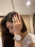 迦堤（Galtiscopio）手表女 歐美表  輕奢水晶女士手表 石英手表女 送女友 禮物 白色 曬單實(shí)拍圖