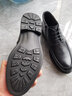 金利來(lái)（Goldlion）高幫棉鞋男 冬季加絨保暖棉皮靴男士圓頭黑色通勤商務(wù)正裝棉皮鞋  黑色 38 曬單實(shí)拍圖