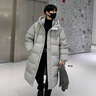 Shelley Jones中長(zhǎng)款羽絨服男士外套冬季2023新款ins美式高街寬松潮流保暖衣服 灰色 XL (建議130-150斤) 曬單實(shí)拍圖