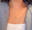 中國黃金（CHINA GOLD）莫比烏斯環(huán)黃金項鏈女足金吊墜七夕情人節(jié)禮物送女友老婆生日實用 [京速達(dá)]足金莫比烏斯項鏈 曬單實拍圖