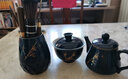尋汝 汝窯茶道六君子功夫茶具配件套裝銅茶藝組合實(shí)木泡茶工具用品茶夾茶勺陶瓷開(kāi)片可養(yǎng)禮品高檔 霽藍(lán)品竹筒+黑檀木+銅制 曬單實(shí)拍圖