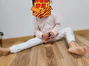 可歐可優(yōu)（OK.OU）家居服套裝居家內(nèi)著前開(kāi)長(zhǎng)袖套裝  麗家寶貝 米白+粉色印花 100 曬單實(shí)拍圖
