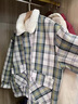 魄克美式復古羊羔絨外套男春秋季棉服加絨加厚oversize寬松格子棉衣潮 M166黑色 XL 130-150斤 曬單實(shí)拍圖