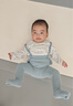 歐孕（OUYUN）嬰兒舉重褲春秋季大PP寶寶連褲襪嬰幼兒高腰護肚外穿打底背帶褲子 藍色【1條裝】 1-2歲【建議身高75-85cm】 曬單實(shí)拍圖