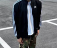 adidas\阿迪達(dá)斯外套男裝 2024秋季新款運動服戶外跑步防風(fēng)休閑上衣梭織舒適夾克 黑色/TR30JR-BW/經(jīng)典三條紋 L /180/100A 曬單實拍圖