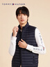 TOMMY HILFIGER【90絨】秋冬男休閑通勤輕暖合身立領(lǐng)排骨絎縫羽絨馬甲背心 藏青色DW5 M （推薦：135-150斤） 曬單實(shí)拍圖