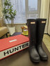 HUNTER戶外露營女鞋雨鞋經(jīng)典惠靈頓英倫雨靴防水防滑騎士靴女長筒靴女 啞光藏青色/NVY 39 曬單實拍圖