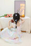 九寸陽(yáng)光 童裝女童連衣裙兒童甜美夏裝小飛袖吊帶裙寶寶裙子公主蓬蓬裙 【120cm建議身高100-110】 曬單實(shí)拍圖
