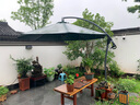 京好戶外庭院傘室外休閑陽臺花園遮陽傘羅馬香蕉傘擺攤大太陽傘崗亭傘 3米圓豪華鋁架遮陽+防雨款 帶十字架底座（快遞送貨） 曬單實拍圖