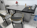 穗馳家具（SUICHI）陽(yáng)臺茶桌椅組合現代簡(jiǎn)約辦公室家用巖板輕奢泡茶桌套裝一體小茶臺 阿瑪尼巖板 1.8米+5主椅 曬單實(shí)拍圖