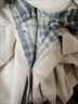 gxmy拼色工裝夾克外套男士休閑套裝春秋季新款港風連帽衣服男裝三件套 137卡其+棉白T+灰褲 XL 120-140斤 曬單實拍圖