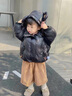 暖冬鴨鴨兒童羽絨服加厚中小童寶寶面包服男女童短款童裝冬裝外套 米白色 90 曬單實(shí)拍圖